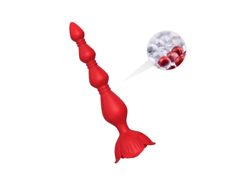 Cadena Anal con Vibracion Base de Rosa