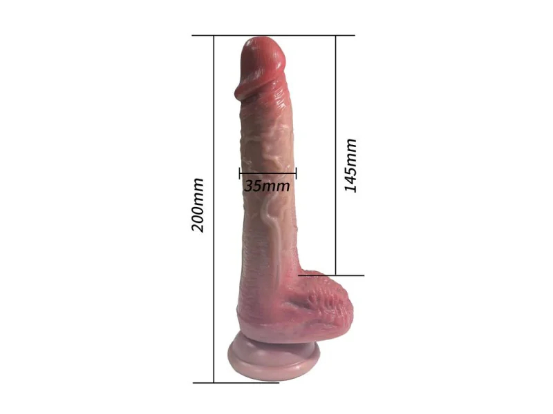Dildo Realista con Vibracion Thrusting y Calor
