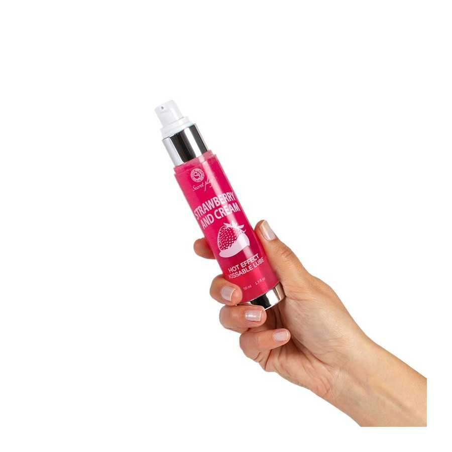 Secret Play Lubricante Efecto Calor Fresas con Nata 50 ml