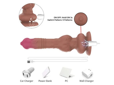 Dildo con Vibracion y Movimiento Thrusting Dildo con Vibracion y Movimiento Thrusting