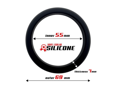 Anillo para el Pene Silicona Solida 55 cm Negro