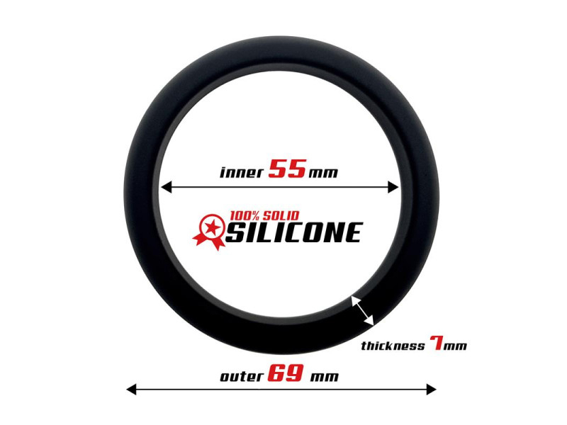Anillo para el Pene Silicona Solida 55 cm Negro