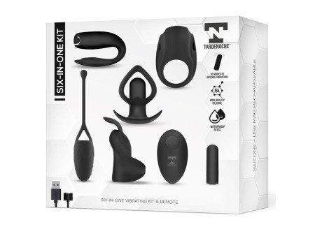 Six In One Kit de Bala Vibradora y 5 Accesorios de Silicona