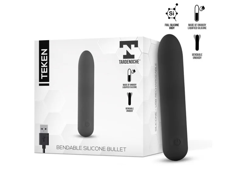 Teken Bala Vibradora Flexible Silicona Liquida Unibody USB Magnetico Teken Bala Vibradora Flexible Silicona Liquida Unibody USB Magnetico