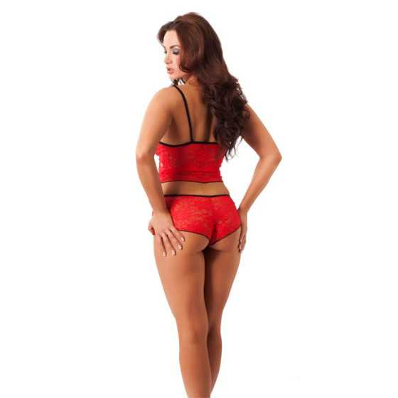 Rimba Amorable Conjunto de Top y Culotte Color Rojo Talla Unica