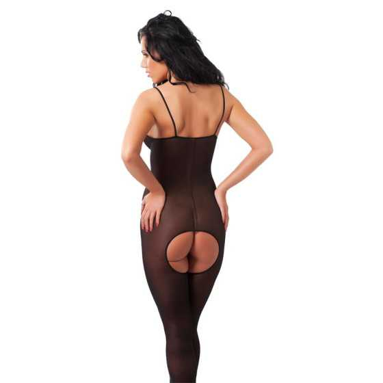 Rimba Amorable Catsuit Semi Transparenet Color Negro Talla Unica