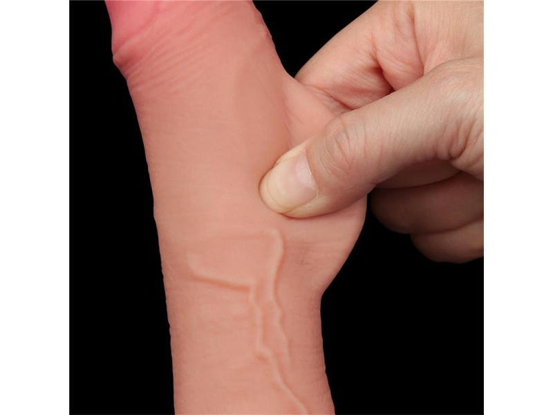 Dildo Dual Layer Piel Deslizante Retractil 75