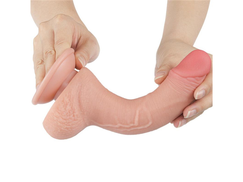 Dildo Dual Layer Piel Deslizante Retractil 75