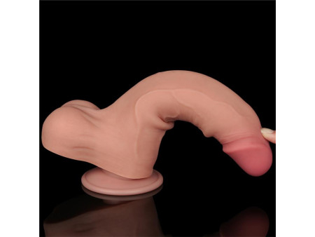 Dildo Dual Layer Piel Deslizante Retractil 85