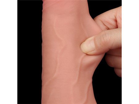 Dildo Dual Layer Piel Deslizante Retractil 85