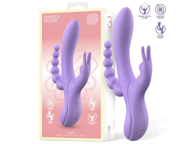 Lindsay Vibrador con Cadena Anal Silicona Liquida Unibody Flexible 2 Motores Lindsay Vibrador con Cadena Anal Silicona Liquida Unibody Flexible 2 Motores