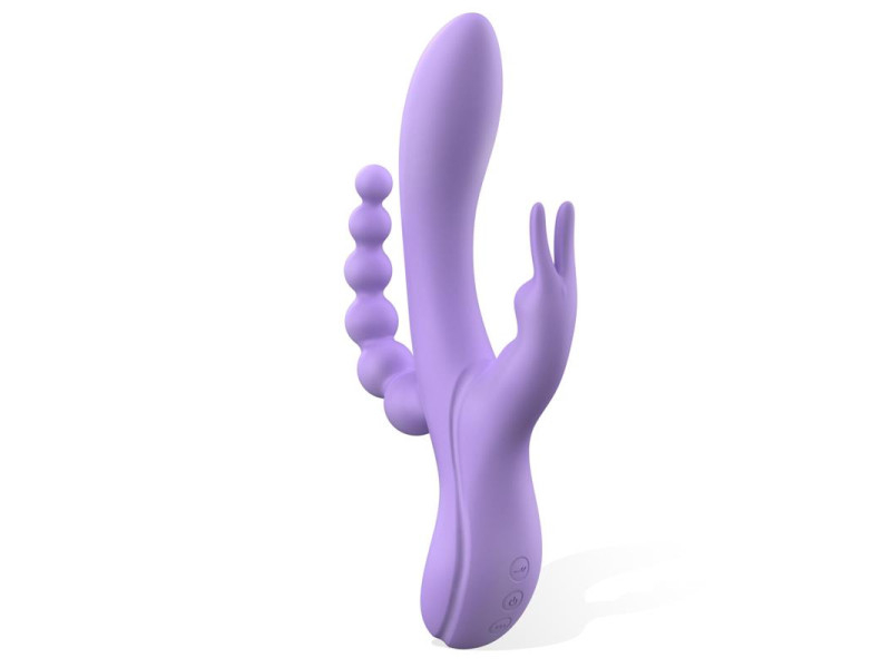 Lindsay Vibrador con Cadena Anal Silicona Liquida Unibody Flexible 2 Motores