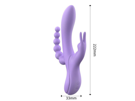 Lindsay Vibrador con Cadena Anal Silicona Liquida Unibody Flexible 2 Motores