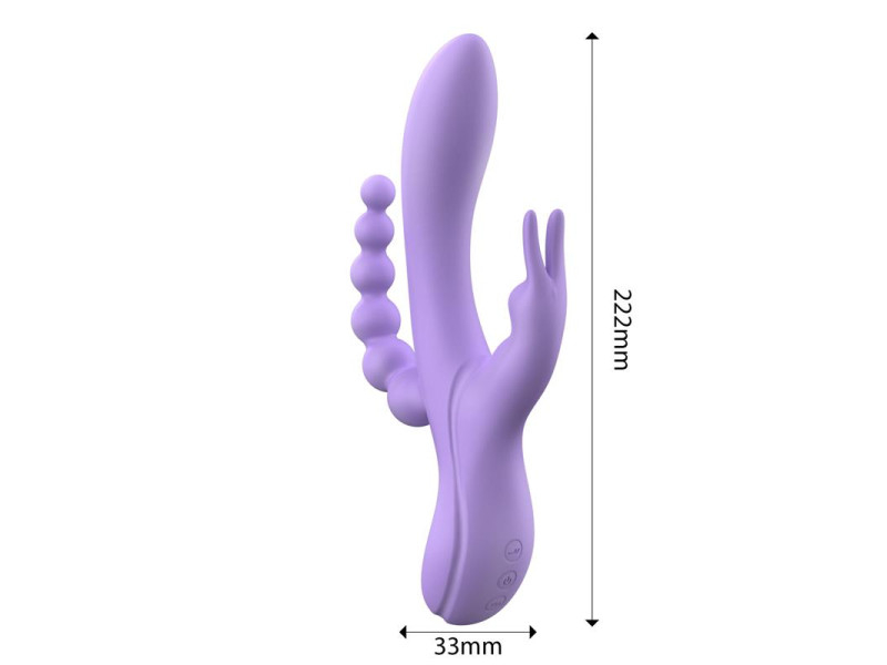 Lindsay Vibrador con Cadena Anal Silicona Liquida Unibody Flexible 2 Motores