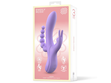 Lindsay Vibrador con Cadena Anal Silicona Liquida Unibody Flexible 2 Motores