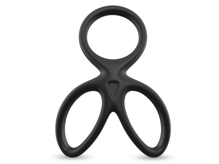 Anillo Triple Pene y Testiculos Silicona Liquida Flexible
