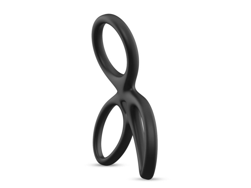 Anillo Triple Pene y Testiculos Silicona Liquida Flexible