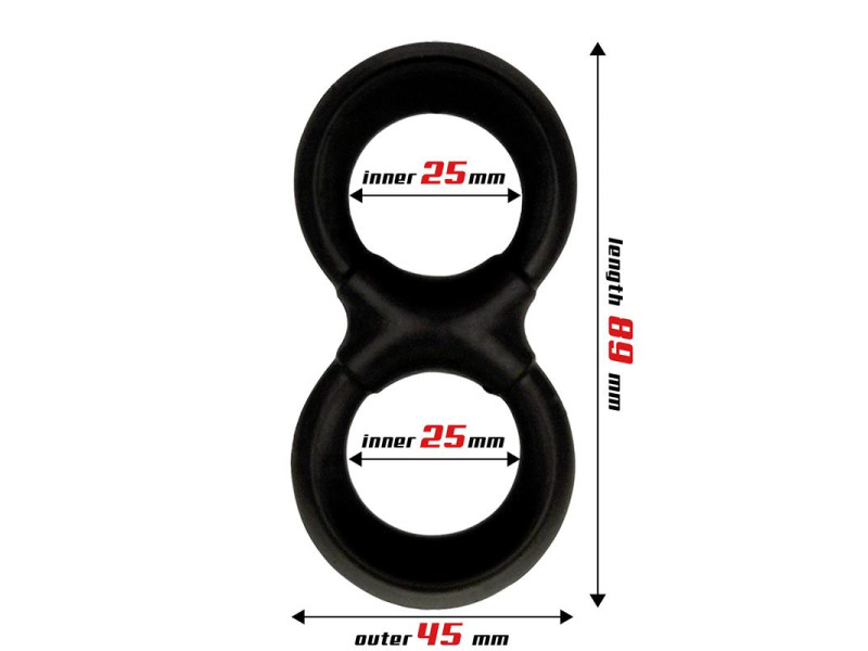 Anillo Pene y Testiculos Silicona Liquida 25 mm