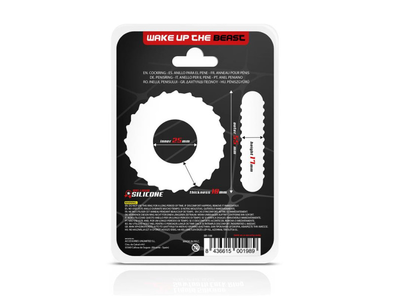 Anillo para el Pene Sawtooth Silicona Liquida 25 mm