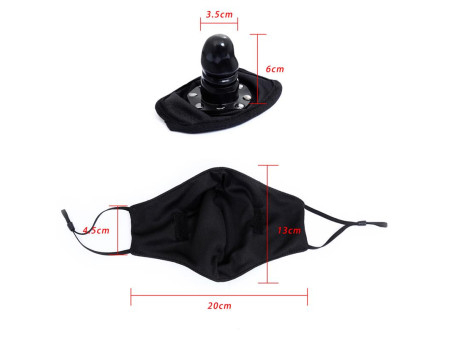 Mascarilla con Accesorio de Dildo Desmontable