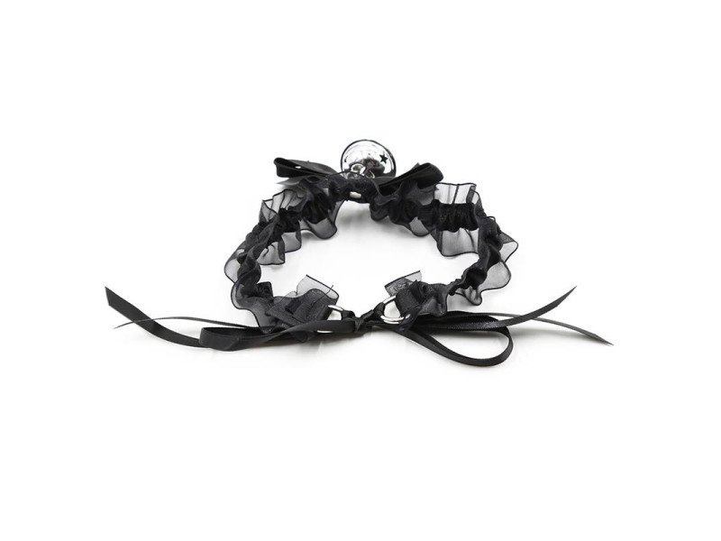 Collar con Lazo Cascabel y Encaje
