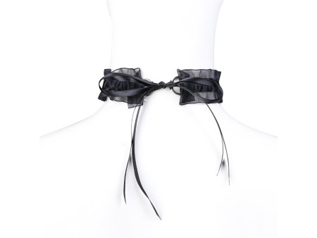 Collar con Lazo Cascabel y Encaje