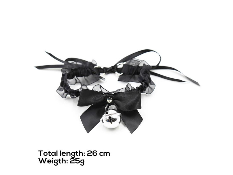 Collar con Lazo Cascabel y Encaje
