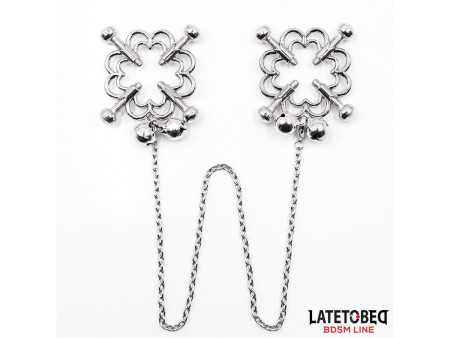 Pinzas de Metal para Pezones Cadena y Cascabeles