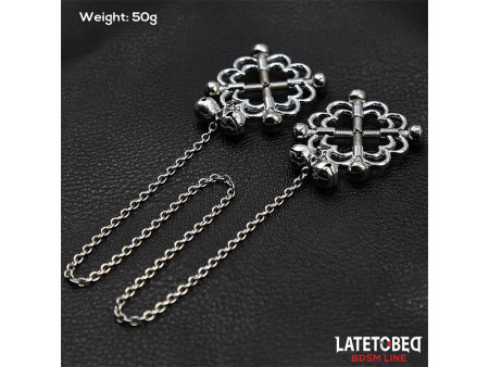 Pinzas de Metal para Pezones Cadena y Cascabeles