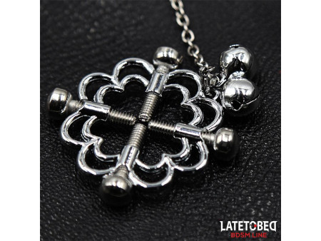 Pinzas de Metal para Pezones Cadena y Cascabeles
