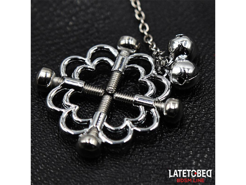 Pinzas de Metal para Pezones Cadena y Cascabeles