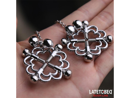 Pinzas de Metal para Pezones Cadena y Cascabeles
