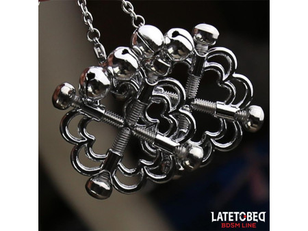 Pinzas de Metal para Pezones Cadena y Cascabeles