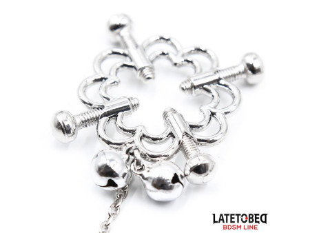 Pinzas de Metal para Pezones Cadena y Cascabeles