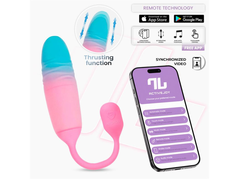 NexEgg Motion Huevo Vibrador con Thrusting App Rosa Turquesa
