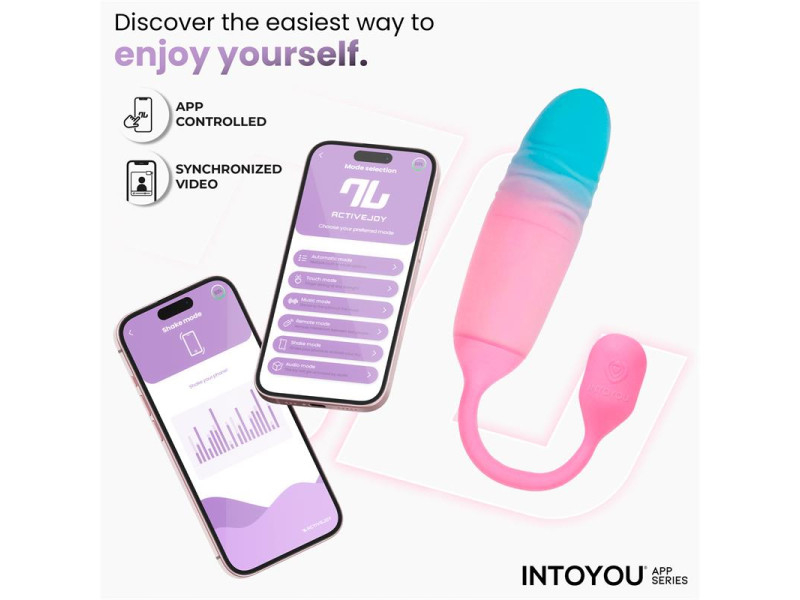 NexEgg Motion Huevo Vibrador con Thrusting App Rosa Turquesa