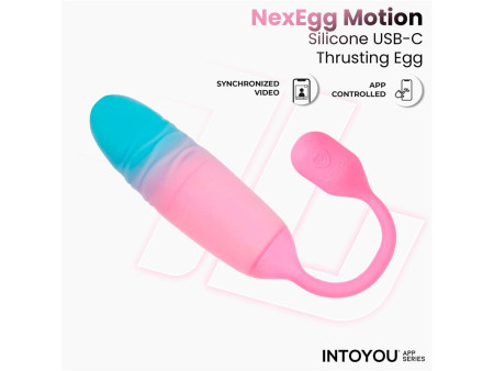 NexEgg Motion Huevo Vibrador con Thrusting App Rosa Turquesa