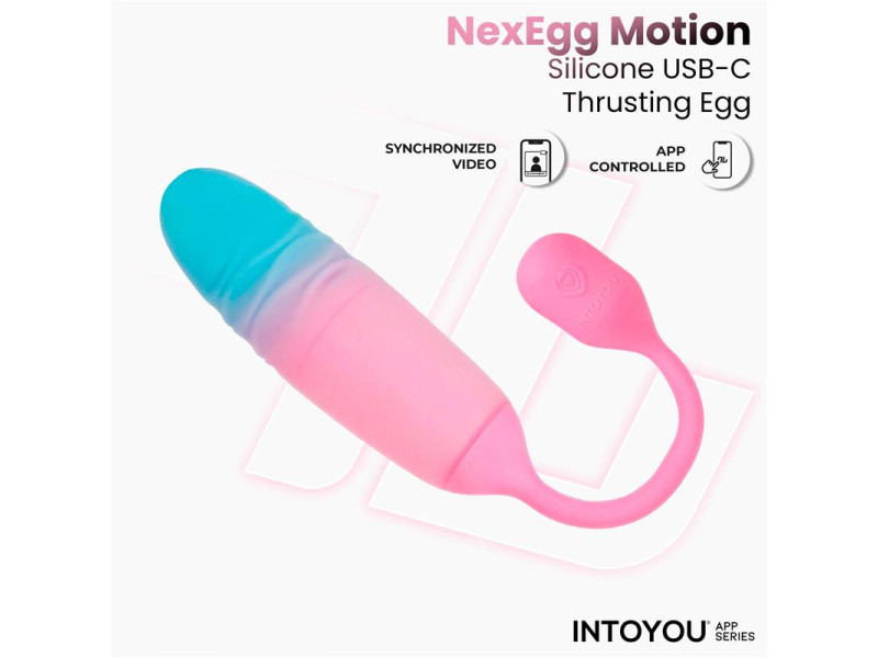 NexEgg Motion Huevo Vibrador con Thrusting App Rosa Turquesa