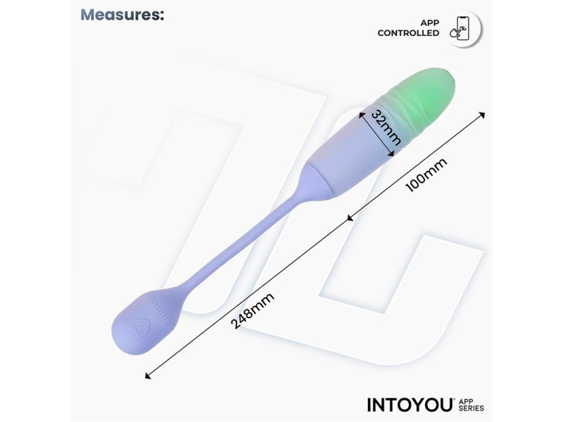 NexEgg Motion Huevo Vibrador con Thrusting App Lila Pistacho