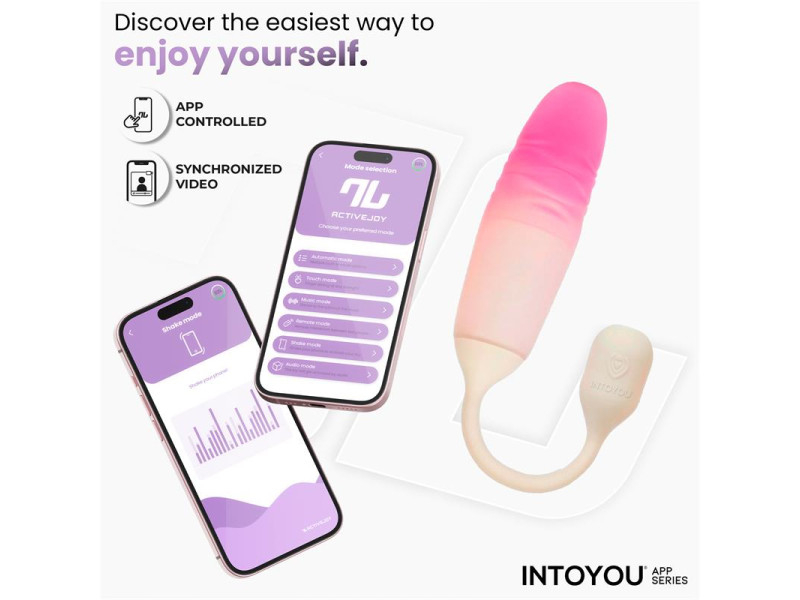 NexEgg Motion Huevo Vibrador con Thrusting App Beige Rosa