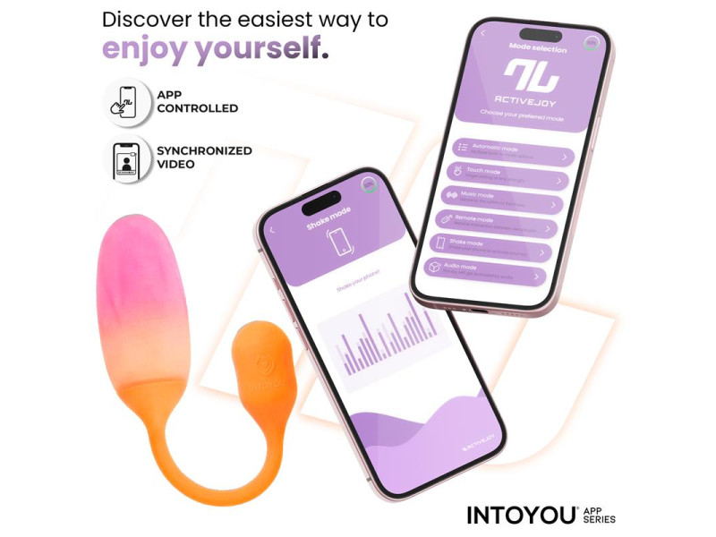 NexEgg Huevo Vibrador Silicona Doble Capa App Naranja Rosa