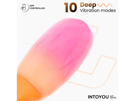 NexEgg Huevo Vibrador Silicona Doble Capa App Naranja Rosa