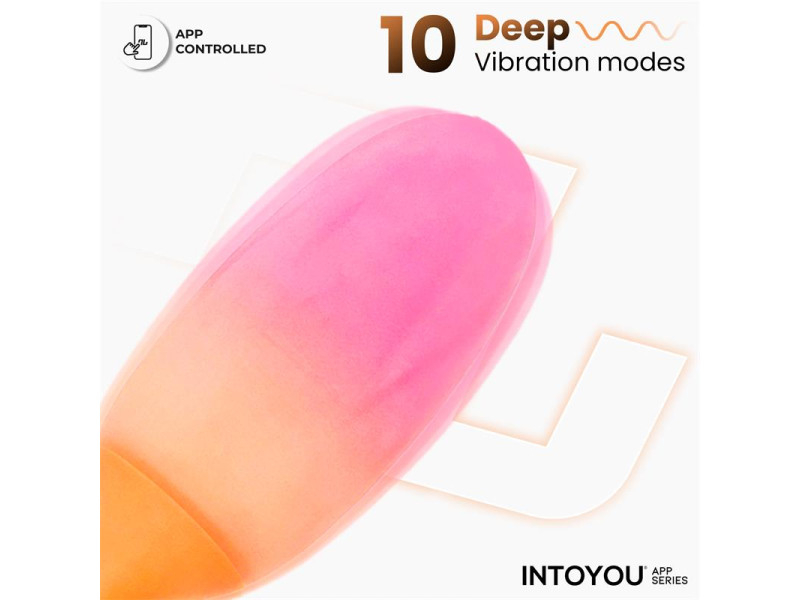 NexEgg Huevo Vibrador Silicona Doble Capa App Naranja Rosa