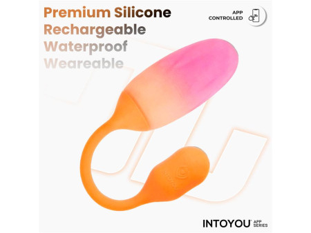NexEgg Huevo Vibrador Silicona Doble Capa App Naranja Rosa