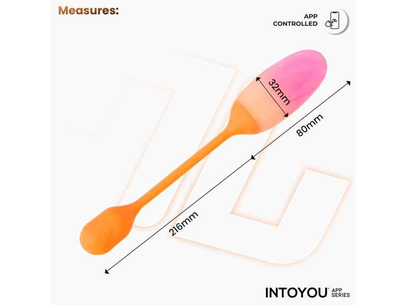 NexEgg Huevo Vibrador Silicona Doble Capa App Naranja Rosa