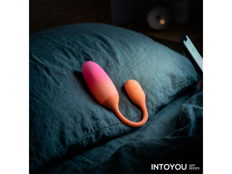 NexEgg Huevo Vibrador Silicona Doble Capa App Naranja Rosa
