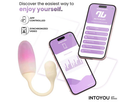 NexEgg Huevo Vibrador Silicona Doble capa App Beige Rosa