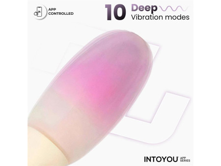 NexEgg Huevo Vibrador Silicona Doble capa App Beige Rosa