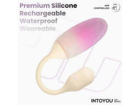 NexEgg Huevo Vibrador Silicona Doble capa App Beige Rosa