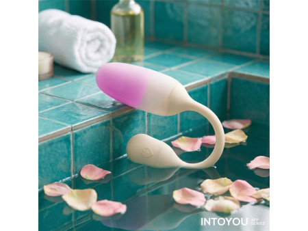 NexEgg Huevo Vibrador Silicona Doble capa App Beige Rosa